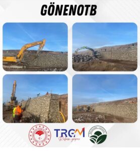 صوره عن سير أعمال المدرجات في منطقة TDIOSB Gönen